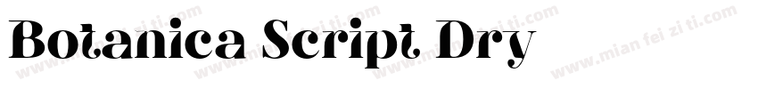 Botanica Script Dry字体转换